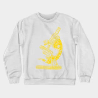 Scientific Microscope Line Drawing (Sunshine Yellow) Crewneck Sweatshirt